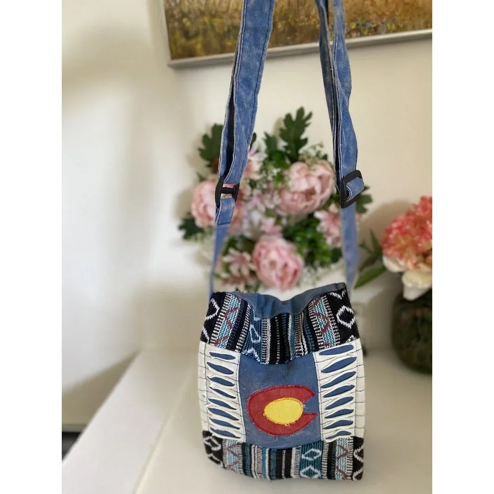 Rising‎ International Hippie Boho Bag Crossbody Handcrafted Made In Nepal 10